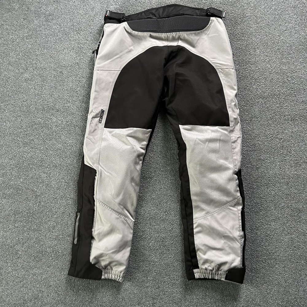 Sedici Pants Mens XL Gray ADV Series Mesh Motorcycle Rain Lined Zip Pockets